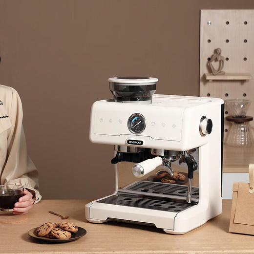 大宇（DAEWOO）咖啡机家用商用研磨一体式小型半自动咖啡机_DY-KF26A 商品图3