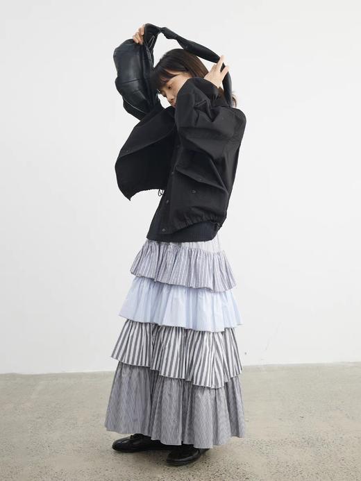 步履不停/5A41141C/拼接条纹蛋糕裙 商品图3