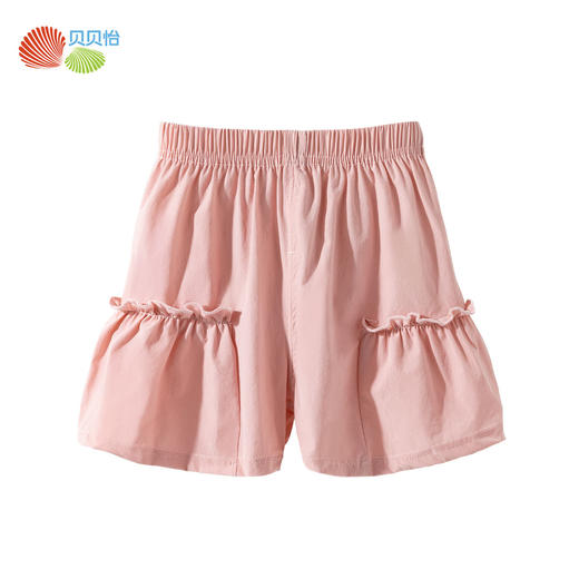 贝贝怡25夏季新款女童凉感短款时尚花边口袋休闲裤儿童百搭冰感五分裤ZB2EK003 商品图5