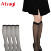 厚木4双装中筒袜秋季Atsugi包芯丝透明小腿袜膝下丝袜女FS58174P 480黑色 4双/包 均码 22-25cm 商品缩略图0