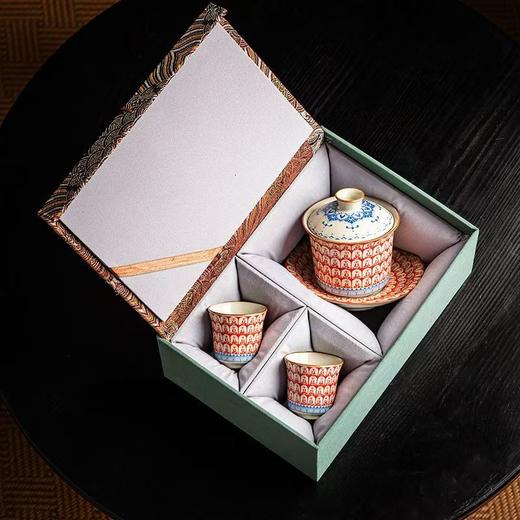 沁茶悦旅敦煌千佛盖碗礼盒装 商品图1