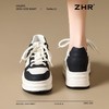 ZHR厚底高帮休闲鞋女增高8cm春季新款时尚百搭板鞋软底轻便运动鞋 商品缩略图8
