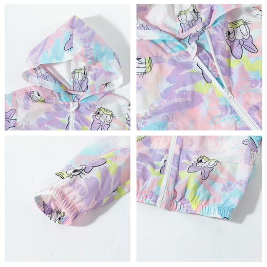 迪士尼【米妮满印涂鸦风皮肤衣】25春夏新款女童户外踏青清爽遮阳外套ZD2ES012 商品图12