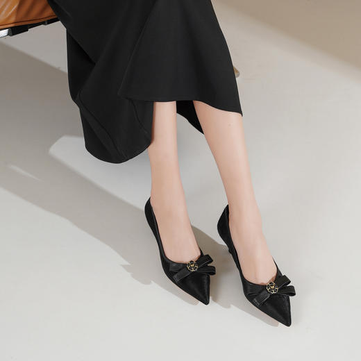 Westory2025年春季猫跟尖头通勤百搭浅口单鞋S25AE58511 商品图3