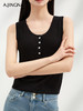 【简洁线条】阿菁娜设计感亨利领镂空背心F30C301015 商品缩略图4