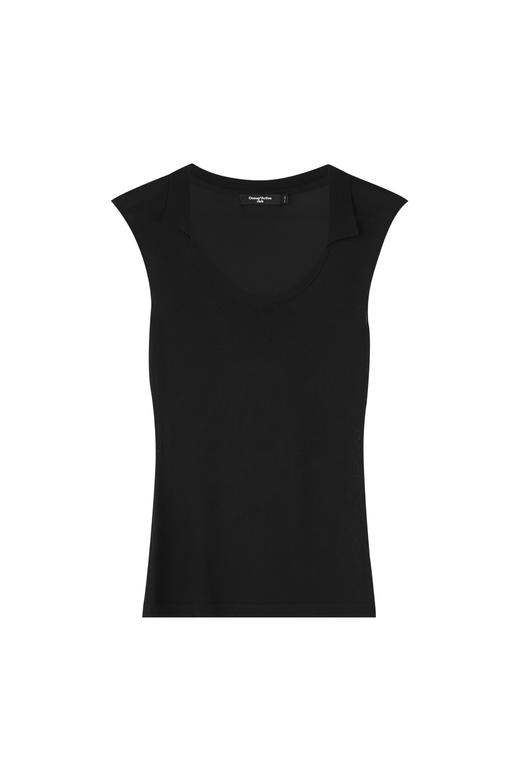 oneup弹力U型翻领针织背心 商品图7