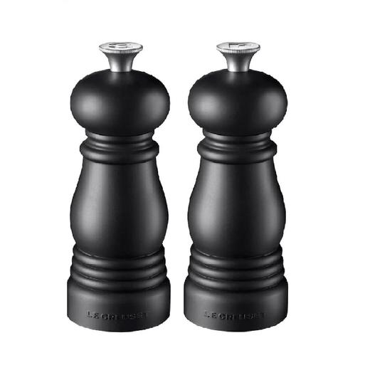 法国进口（Le Creuset）酷彩调料研磨器（盐+胡椒）迷你版11cm哑光黑色 商品图0