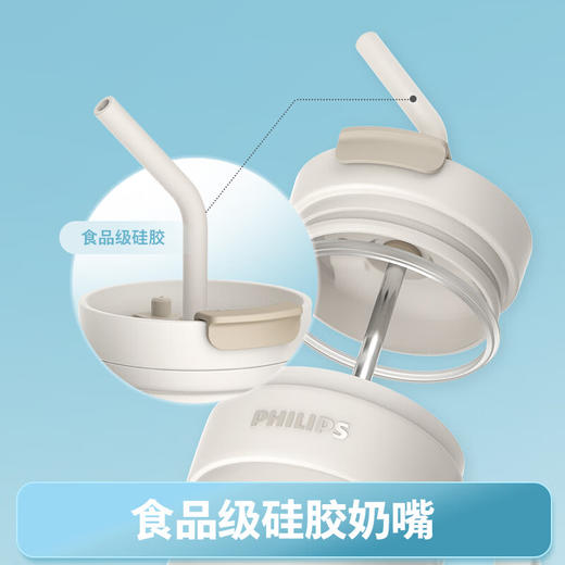 【6F 618超爆品】飞利浦 (PHILIPS)保冷保温杯便携大容量冷水杯吸管杯冰霸杯316不锈钢 AWP2562渐变杏 1200ml 618 限量秒杀 售完即止！（不补货） 商品图3