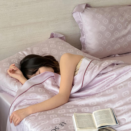 自然醒60支天丝提花烫钻刺绣夏被四件套兰精莱赛尔可机洗冰丝被芯丝滑裸睡TD 商品图9