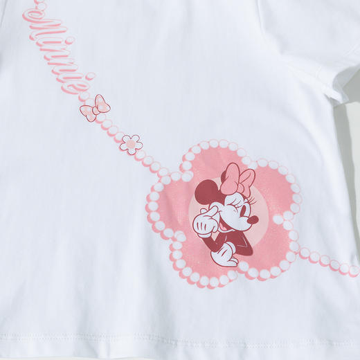 迪士尼【甜心米妮凉感T恤】25夏季新款女童舒适凉感短袖运动休闲T恤ZD2ES024* 商品图9