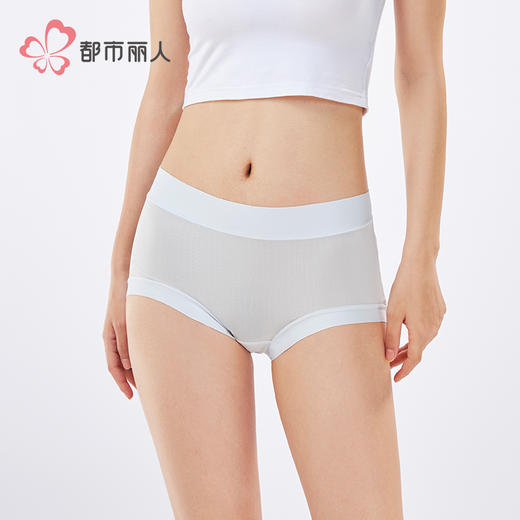 都市丽人宽版包覆宽版包覆系列提花锦泳平角裤LKH5H5 商品图1