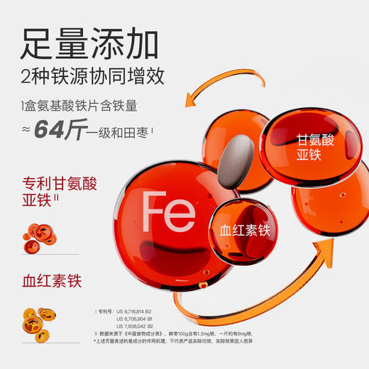 3盒到手188【每颗25mg含铁量，1颗相当于约4斤鲜枣含铁量】SMEAL氨基酸铁片 新西兰进口 （16片/盒）48天一周期 商品图4
