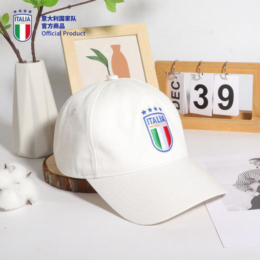【官方正版】意大利国家队 | 经典队徽白色棒球帽简约球迷穿搭 商品图0