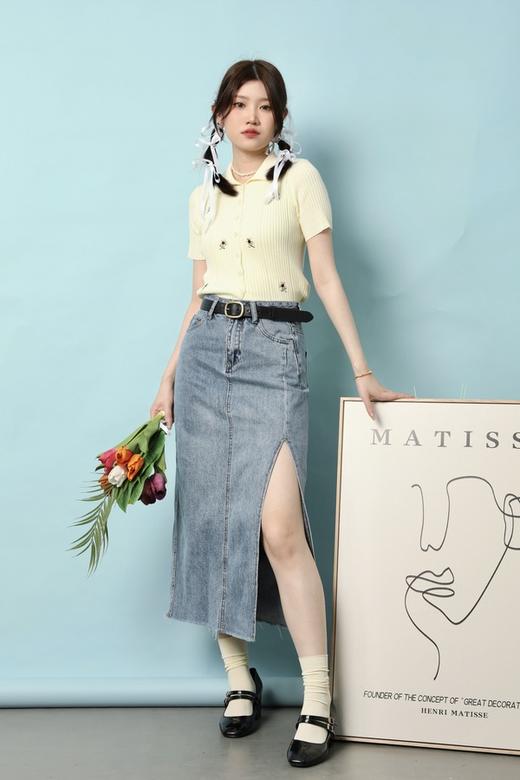 L.Fleuri 刺绣小花针织上衣 18029 商品图1