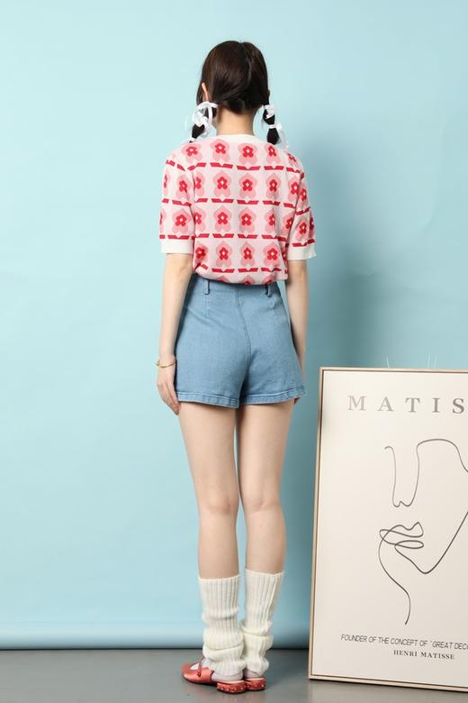 L.Fleuri 复古提花设计感针织上衣 18020 商品图3