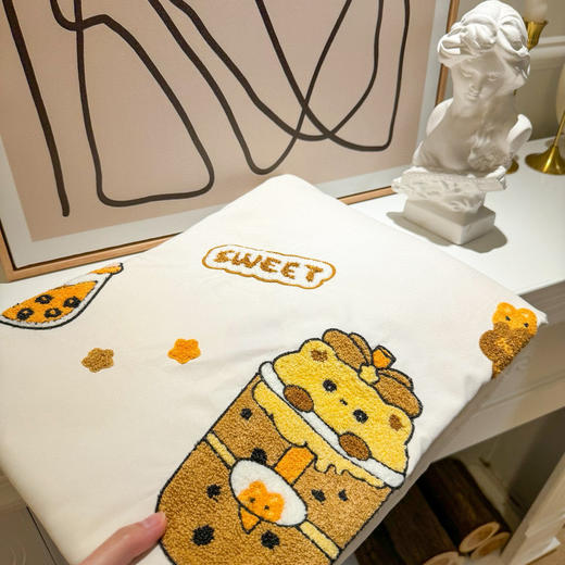 A类卡通毛巾绣亲肤磨毛简约毛巾绣四件套 商品图8