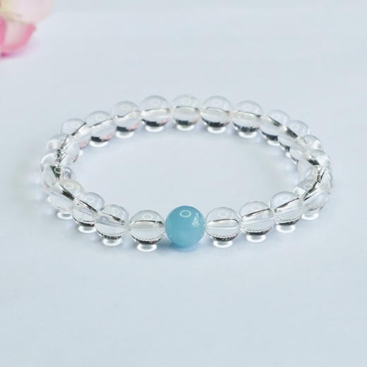 【青海藏文化博物院官方直发】白水晶海蓝宝手串赵露思同款 商品图2