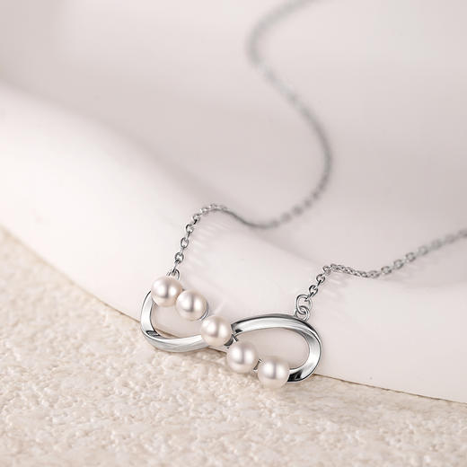 周六福S925银灵珠绽华淡水珍珠项链ZLFX062376★ 商品图3
