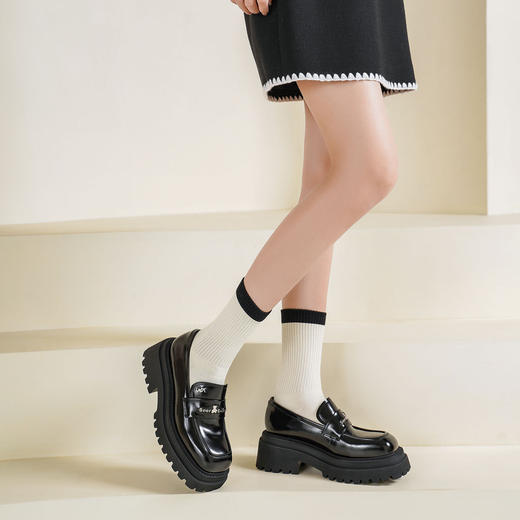 Westory2025年春季方头厚底乐福深口单鞋S25AM59251 商品图3