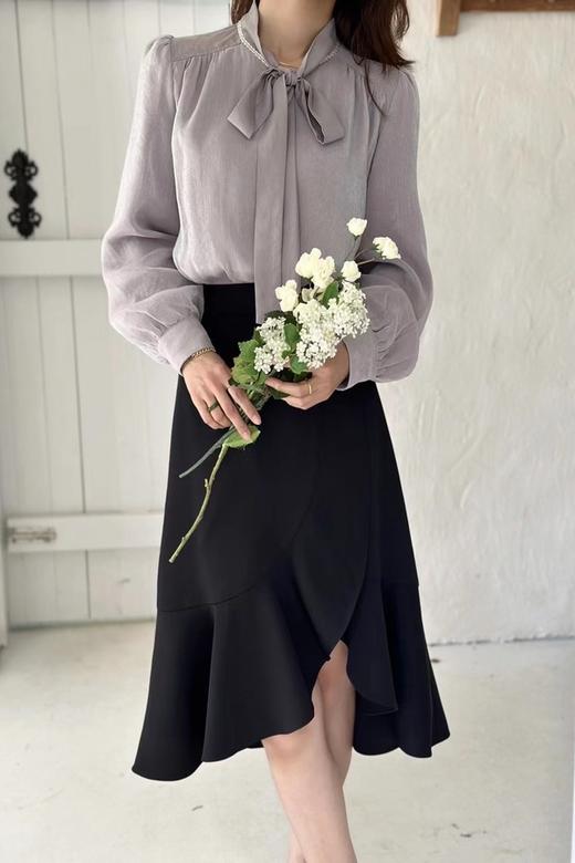 Le Malene 黑色经典知性优雅鱼尾半裙 17893 商品图5