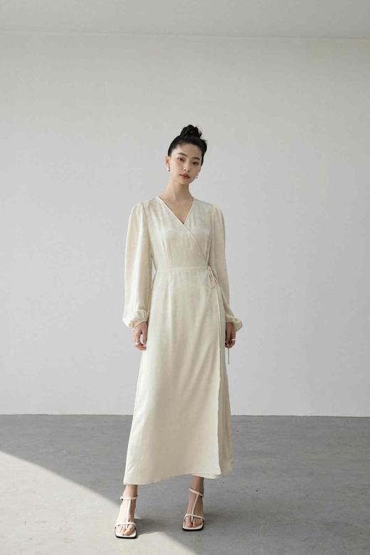 L.Fleuri 气质系带提花连衣裙 17923 商品图4