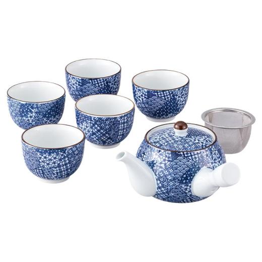 日本进口西庵窑有田烧五条茶具套装 商品图0