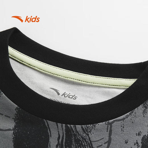 安踏儿童短袖T恤男大童少年顽家针织短袖衫352528103 商品图6