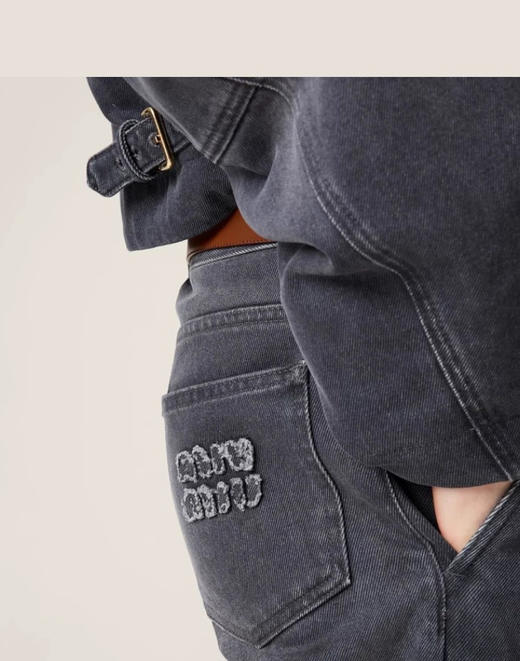 miu* 缪 斜纹水洗牛仔裤031308 商品图2