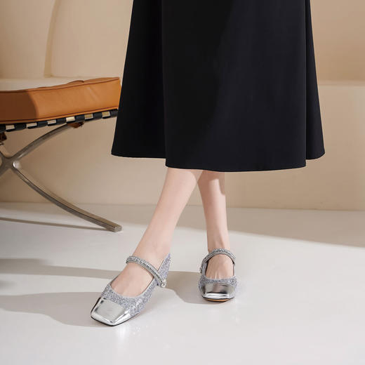 Westory2025年春季小香风满足低跟方头玛丽珍浅口单鞋S25AE58741 商品图4