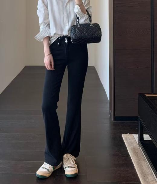 新款猫猫微喇牛仔裤土耳其四面弹盐洗牛仔裤 商品图8