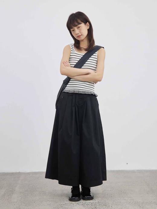 步履不停/5A12034C/毛织条纹花边背心 商品图1