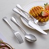 简约北欧风304不锈钢精抛锤纹西餐牛排刀叉勺子四件套装甜品餐具加州锤点原色系列 商品缩略图1