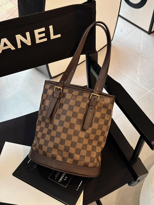 LV 中古 小号 棕棋盘格 petit 水桶包 商品图0