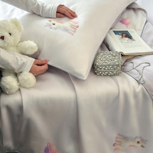 自然醒卡通60支天丝数码印花夏被四件套莱赛尔纤维凉感夏被薄款丝滑裸睡空调被可水洗TD 商品图14