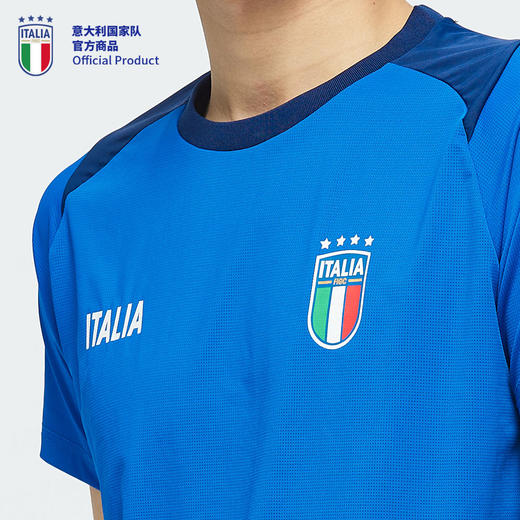 【官方正版】意大利国家队 | 经典队徽拼接速干短袖运动T恤简约 商品图3