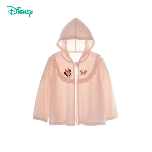 迪士尼2025春夏新款女童轻薄外套米妮印花网眼透气冰皮遮阳踏青外套 商品图4