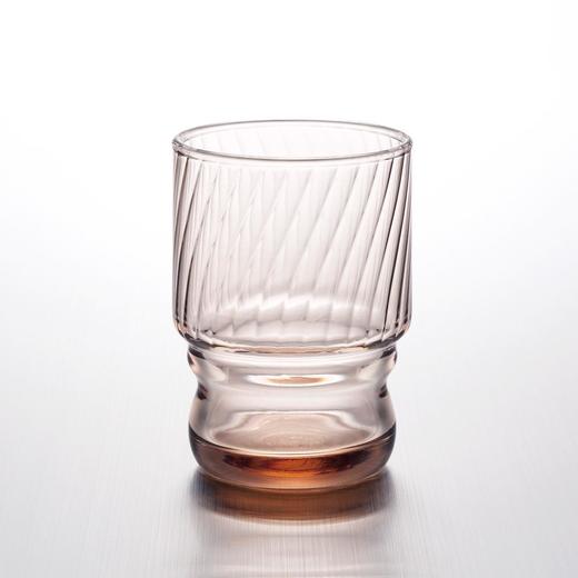 日本进口石塚硝子平底玻璃杯AS牛仔纹粉色-8BC707 商品图0
