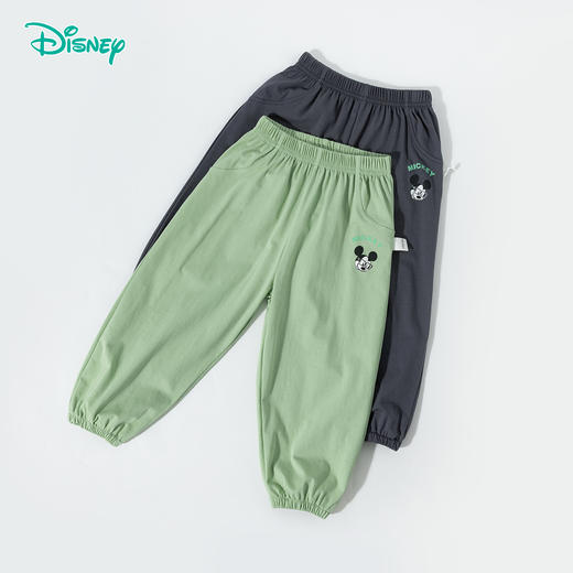 迪士尼2025春夏季新款男童米奇印花防蚊裤宽松透气速干凉爽运动裤休闲裤ZD2EK006 商品图6