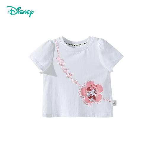 迪士尼【甜心米妮凉感T恤】25夏季新款女童舒适凉感短袖运动休闲T恤ZD2ES024* 商品图4