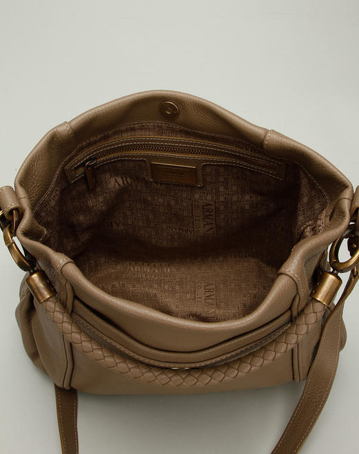 4120000450011 阿玛尼Armani AC 女款复古风尚优雅高贵两用包灰色 长*宽*高约35*10*32CM 商品图2