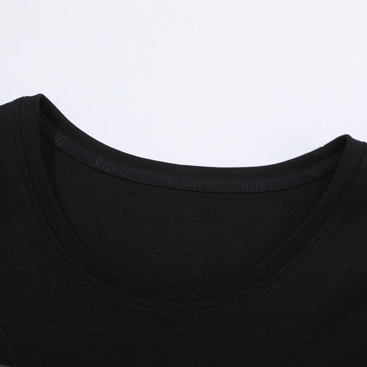 谜底T恤短袖女2025夏季新品休闲日常纯棉合身X型短上衣252MT0582 商品图3