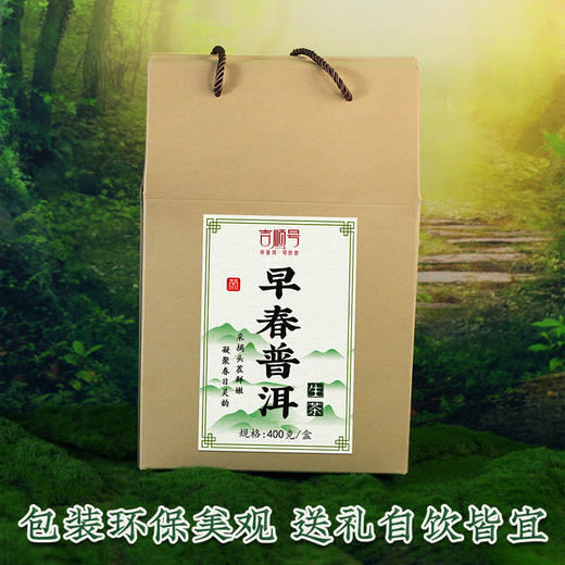吉顺号茶叶2025年春茶现货明前早春茶叶普洱茶生茶散茶400克/盒 商品图0