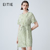 EITIE爱特爱夏季新款时尚圆领系带显瘦印花连衣裙7807512 商品缩略图0