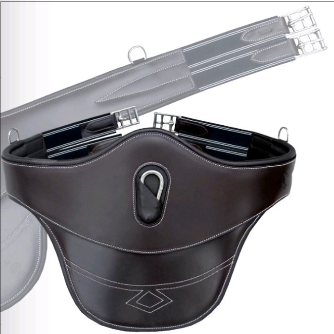 欧洲进口护胸纯牛皮肚带马匹装备马术用品219QS