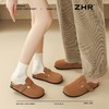 ZHR则则真皮牛反绒半拖包头勃肯鞋女情侣款百搭ins半拖鞋女博肯鞋 商品缩略图5