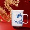 乾唐轩活瓷杯鸿运金龙马克杯水杯茶杯陶瓷杯子女带盖鸿运龙马克杯(配盖)粉红330ml【不支持补差，非质量问题不退不换】S 商品缩略图1