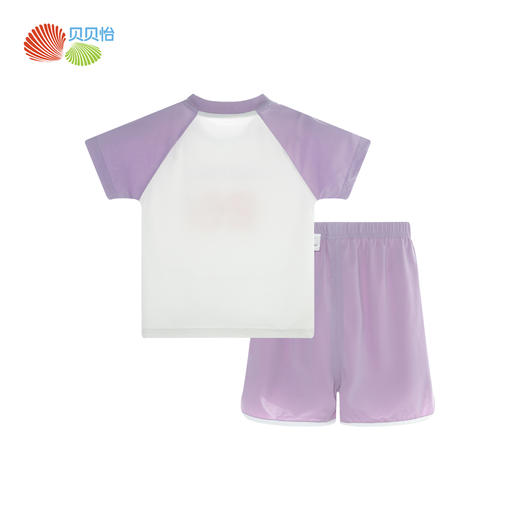 贝贝怡【凉感运动风套装】25夏季新款女童冰感短袖T恤+宽松透气短裤套装ZB2ET028 商品图12