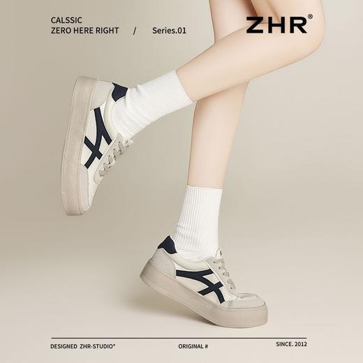 ZHR则则2025春季复古休闲德训鞋女增高轻便耐磨透气时尚运动鞋女 商品图8