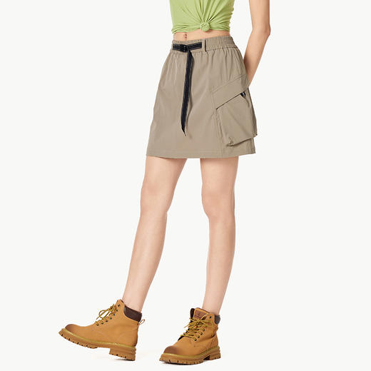 Leorrey/乐拉休闲复古简约宽松高腰防水防晒工装跑步运动短裙 商品图4