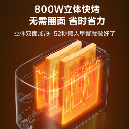 积分免费兑：苏泊尔（SUPOR）面包机多士炉早餐机烤吐司烤三明治烤贝果双面家用多功能轻食机6档烘烤带防尘盖DJ805 商品图3